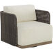 Ravenna Stinson Cream Outdoor Swivel Armchair, Swivel